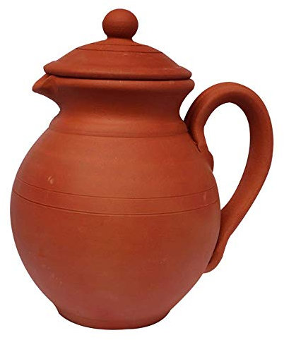 Brocca per acqua in terracotta, brocca da 1,5 l, confezione da 2