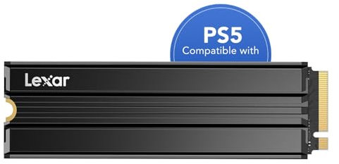 Lexar NM790 4TB Interne SSD mit Kühlkörper, M.2 2280 PCIe Gen4x4 NVMe 1.4 SSD, Bis zu 7400MB/s Lesen, 6500MB/s Schreiben, Interne Solid-State-Laufwerk für PS5, PC, Laptop (LNM790X004T-RN9NG)