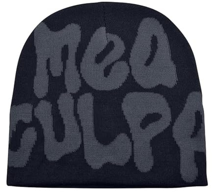 FiveMileBro Y2k Baggy Slouchy Beanie Cap, Gorros de Punto, Slouch Beanie Jersey Ligero, Moda Casual Sombreros Unisex Adulto su otoño Primavera (FR/ES, Números, 55, 62, C)