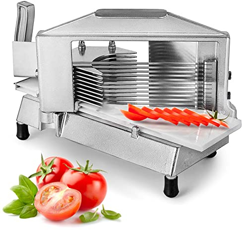 VEVOR Kommerzieller Tomatenschneider 1/4 Zoll, Hochleistungs-Edelstahl Gemüseschneider Zum Schneiden Von Tomaten, Gurken, Bananen