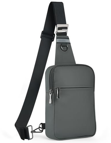 Tibroni Sling Bag Umhängetasche Brusttasche Schultertasche Herren Damen mit RFID-Blockierung, Chest Crossbody Bag Shoulder Bag Geeignet für Linke und Rechte Schultern, Herrentaschen Klein