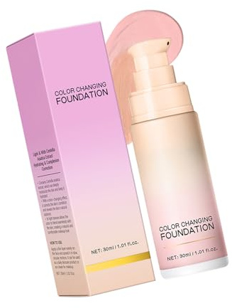 Color Changing Foundationed Liquid Base Makeup Foundationed Full Coverage Concealer Hides Wrinkles & Lines Womens Girls Moisturizing Liquid Concealer