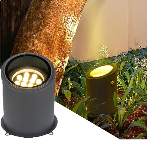 Luci da Giardino a LED da Terra-Luce da Esterno interrata Impermeabile IP67,Lampada da Pavimento da Incasso con Angolo Regolabile AC 220V,faretto Decorativo da Giardino,Facile Installazione (BIA