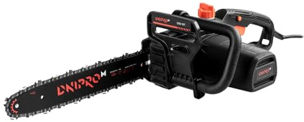 Dnipro-M Motosega elettrica 1600 W con catena 3/8 LP, tensionamento SDS senza chiave, barra 35 cm, arresto di emergenza, lubrificazione automatica e uso semi-professionale - DSE‑15T