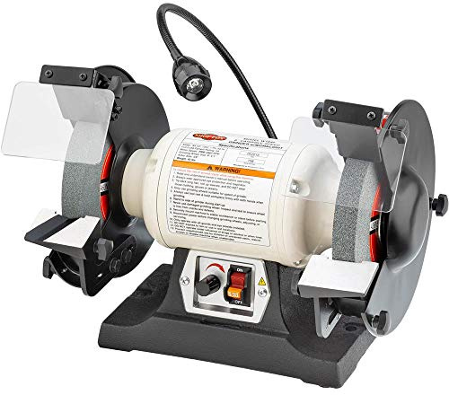 Shop Fox W1840 Variable-Speed Grinder with Work Light, 8,Black,white