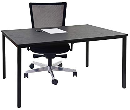 Mendler Schreibtisch Braila, Konferenztisch Bürotisch Seminartisch, 120x80cm MDF - Schwarze Eiche-Optik