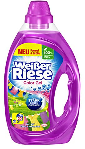 Weißer Riese Color Gel Aromatherapie Essentials (22 Waschladungen), Color Waschmittel mit Orchidee & Macadamiaöl für hygienisch reine & strahlend saubere Wäsche, 100% recycelbar*