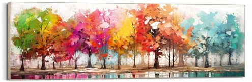 REINDERS Wandbild, Colour Forest, Wohnzimmer, Bilder, Wanddeko, Room Decor, MDF, Mehrfarbig, 52 x 156