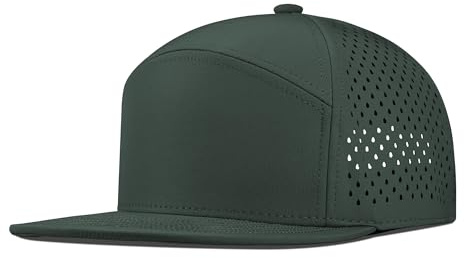 Varpepe Performance Snapback Hats for Men Women,Flat Bill Brim Cap,Golf,Running,Workout