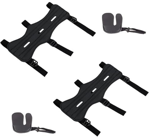 SHENGYIG 2er Set Bogenschießen Armschutz mit Fingerschutz - Verstellbarer Leder Unterarmschutz für Rechts-/Linkshänder - Ideal für Wettkampf, Training und Jagd - Maximale Performance mit Komfort