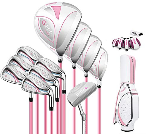 Golfschläger-Set für Damen - Komplettes Rechtshänder Anfänger inklusive 11 Schläger und Cartbag, perfekt für neue Golfer
