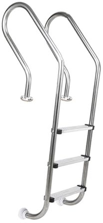 Escalera para Piscina, Escalera De Muelle De Acero Inoxidable De 3 Escalones, Escalera para Piscina, Escalones para Piscina De 220 LB para Piscinas Elevadas(3 Step)