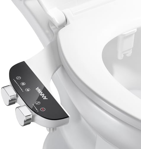 Bidé para WC con Agua Caliente y Fría, Bidet Portátil No Eléctrico con Ducha Integrada, Boquilla Retráctil Autolimpiante, Control de Presión, Limpieza Frontal y Posterior (TT18NA)