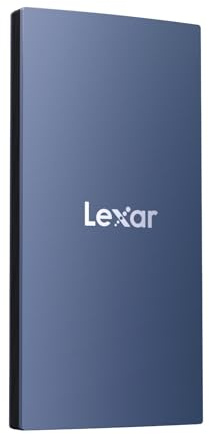 Lexar ES3 External SSD 2TB, USB3.2 Gen2 Portable SSD, PSSD up to 1050MB/s Read, 1,000MB/s Write, External Solid State Drive Compatible with iPhone15 Series/Mac/PS5/XBOX/Laptop/PC (Blue)