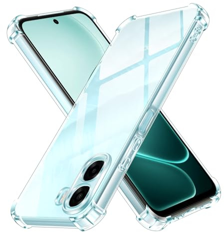 ivoler Funda HD Clara para OPPO A6x / A6k 4G / 5G, Carcasa Protectora Antigolpes Antiarañazos Transparente con Cojín Esquina Parachoques, Suave TPU Silicona Caso Delgada Bumper Case