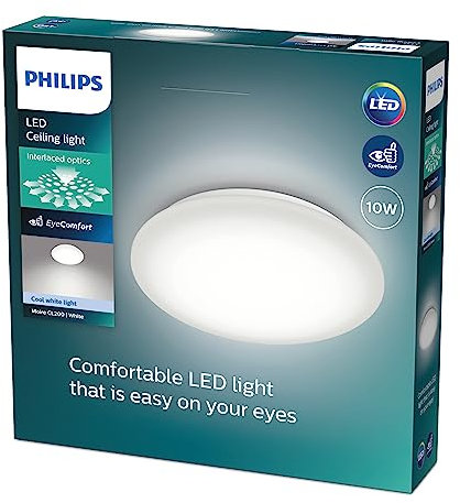 Philips Moire LED CL200 Ceiling Light Round 10W Warm White Light