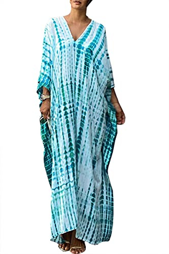 L-Peach Boho-kimono för kvinnor, lång cardigan, rymliga myskläder, överdimensionerad kaftan, strandklänning, täckande kläder, morgonrockar, En ljusgrön, en storlek