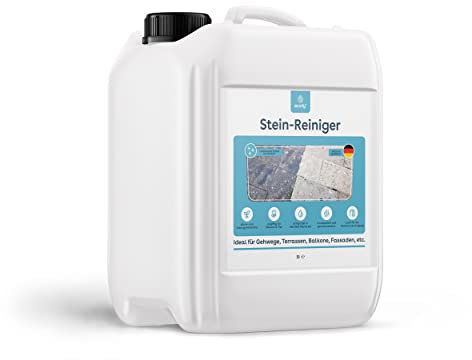 eco:fy Stein und Platten Intensivreiniger Steinreiniger Reiniger Chlorfrei Säurefrei Wege Terrassen Beton Fließen Schmutzentferner (10 Liter)