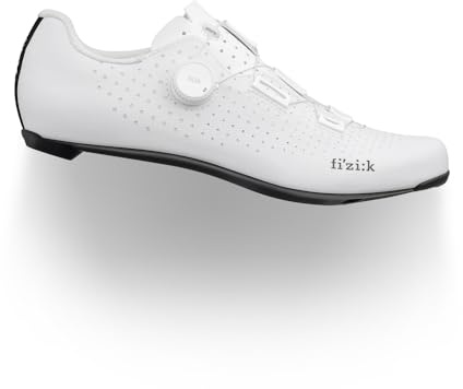 Fizik Tempo Decos Carbon, Single Boa Carbon Road Cycling Shoes, White, 13