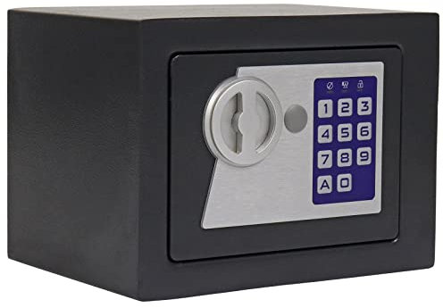 Profirst Möbeltresor Saphir 1, Elektronikschloss, anthrazit, 2 Schlüssel für Notöffnung, BxHxT 23x17x17 cm, inkl. Montagematerial