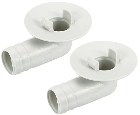 sourcing map Air Conditioner Drain Hose Connector 17mm Tube Elbow Fitting Replacement Part Accessories for Mini-Split Window AC, Beige Pack of 2