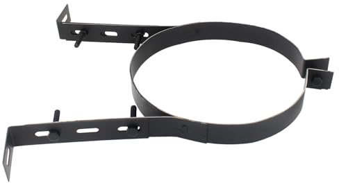 Abrazadera para tubo de chimenea ajustable a pared soporte tubo estufa pellets conducto humo leña barbacoa exterior (125mm Diámetro interior)