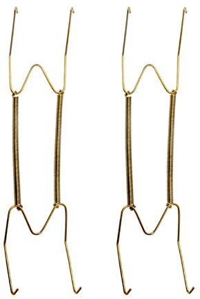 Kisbeibi Colgador de Platos, 8-16 Pulgadas, Soporte de Exhibición, Ganchos de Pared Invisibles para Decorativos, Antiguos y Arte (14 Pulgadas, 2 Piezas)