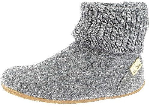 Living Kitzbühel Hüttenschuh Uni 4230 Unisex Hohe Hausschuhe, Grau, Gr. 38