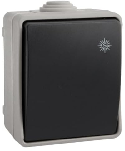 Pulsador Estanco IP54, resistente al agua y al polvo, ideal para entornos húmedos y aplicaciones exteriores.