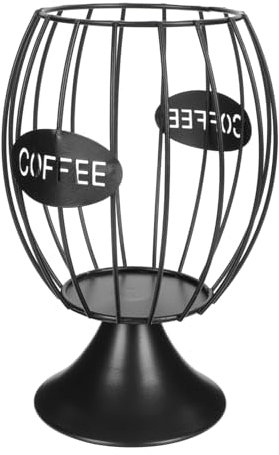 CONGARTENO 1pezzi Multi-functional Hollowed Iron Storage Basket for Snacks and Capsules Creative Design for Home and Office Decor