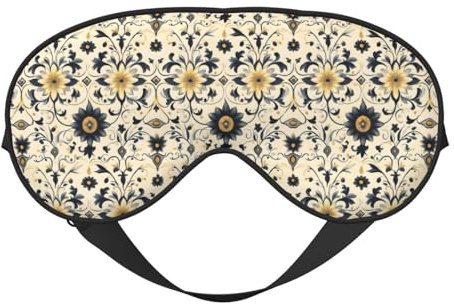 Máscara de sueño para los ojos para hombres y mujeres – Patrón retro A 1 hebilla ajustable – Máscara de sueño opaca y cómoda para hombres y mujeres – Diadema divertida para juegos de fiesta