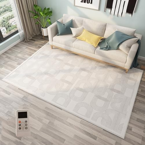 Alfombra calefactora grande con temporizador y temperatura ajustable, ideal para calentar pies debajo del escritorio en invierno, ideal para sala de estar(C,80 * 160CM/31.4 * 62.9in)