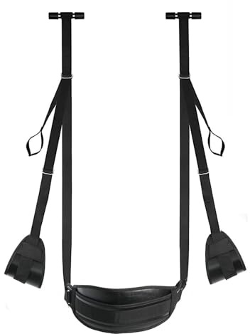 JiXGzAo Altalena Sessuale Per Porta Con Sedile Cuscino In Pelle Con Lanugine Spessa, Con Cinghie Regolabili, Imbracature Per Amore Per Porta Sessuale Restrizioni