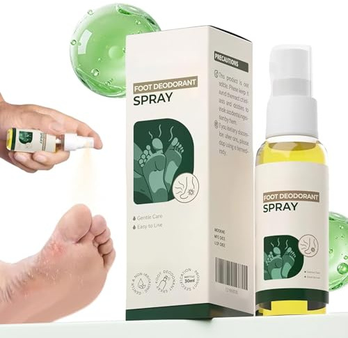 Fotlukt Spray Luktkontroll Svettskydd Snabbverkande 30 ml | Mot Illaluktande Fötter För Män Och Kvinnor, Idrottare, Efter Sportaktiviteter, Hemma, Vid Stående, Gående Och På Resor