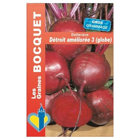 Sachet de graines de Betterave de Détroit améliorée-3 (ronde) GROS GRAMMAGE - 21 g - légume racine - LES GRAINES BOCQUET