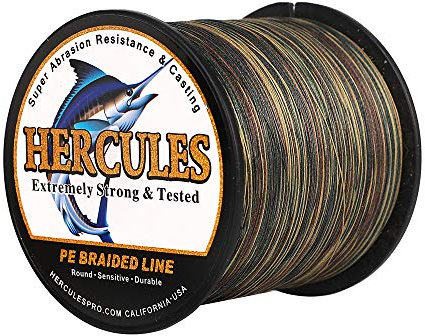 HERCULES Super Cast 100m - 2000m Yards Geflochtene Angelschnur 10lb - 300lb Test für Salzwasser Süßwasser PE Geflecht Fischdraht Superline 8 Stränge