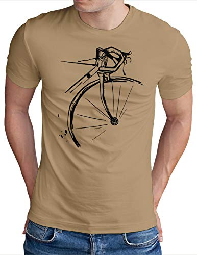 OM3® Cykelcykel T-shirt | Män | Vintage Cykel Cyklist | S – 5XL, kaki, XL