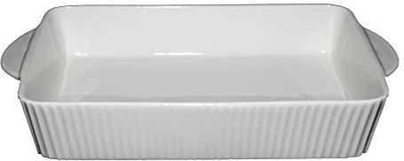 Carnaby Chelsea Porcelain Roasting Dish 10 Inch Rectangular Baking Pan 25.5 X 16.2 X 4.5cm CRM1264 White