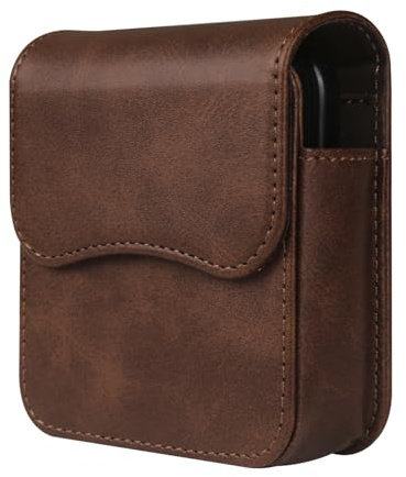Galaxy Z Flip Sac de Ceinture Clip, Pochette de Ceinture Homme Etui Ceinture Clip Telephone Cuir Housse de Transport Sac Banane Portefeuille avec Boucle Compatible avec Motorola Razr/Huawei P50 Pocket
