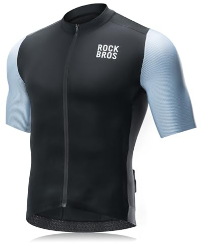 ROCKBROS Cykeltröja för Män Kortärmad Tröja Herr Andningsbara snabbtorkande Cykelkläder för Utomhussport MTB Vägcykel