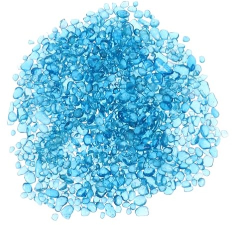 Abaodam 1 Paquete Cristal de Coloridos a Granel guijarros Grava de Pescado Decoraciones de peceras Decorativo Rocas para Piedra del Acuario Piedra Transparente Vidrio Blue