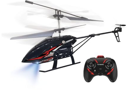 Flybotic - Sky Storm – Hélicoptère Radiocommandé 3 Canaux – Gyroscope & Rotor Coaxial pour Stabilité – Vol Stationnaire – Effets Lumineux – Batterie Incluse – Jouet RC Enfant dès 8 Ans