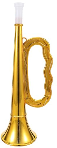 PERSELOSO 2 piezas de trompeta de juguete: corneta de aire portátil, instrumento de plástico para fiestas de animación, para jugar, conciertos, eventos deportivos.