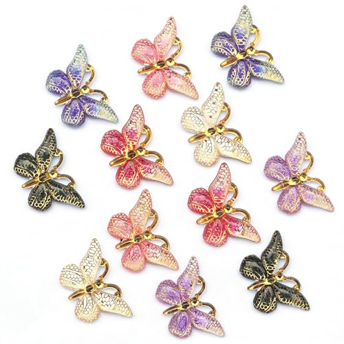 12 Piezas Imanes Nevera Mariposa 3D, Imanes Decorativos Coloridos para Frigorífico y Pizarra, Imanes Pequeños para Cocina, Oficina y Escuela, Refrigerator Magnets para Fotos, Nota, Decoración Hogar