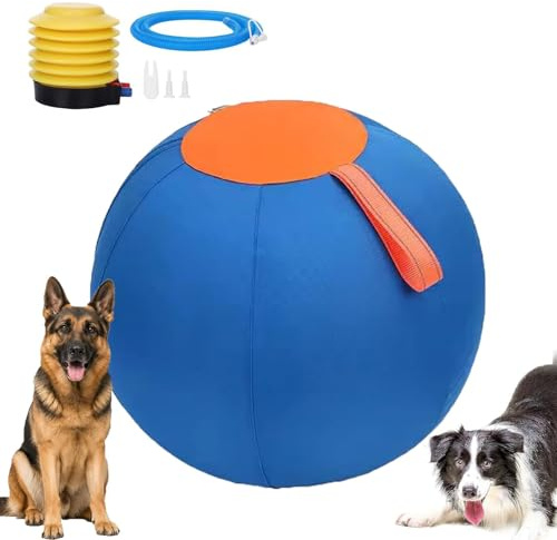 25cm Pet Balle de Jeu pour Chien, Herding Balle pour Chien,Grand Ballon Gonflable,Ballon Interactif Apaisant,Balle de Cheval pour l'Extérieur, pour Jouer à Chien en Plein Air,Chevaux,Chèvres,Agneaux