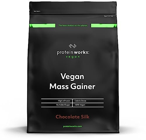 THE PROTEIN WORKS - Gainer Vegan | 450 Calories par shake | Masse musculaire | Shake de protéines végétales | 16 Servings | Chocolat Onctueux | 2kg