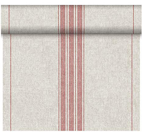 Duni Dunicel Tischläufer Tête-à-Tête Cocina Bordeaux 0,40x24 m, Tete a Tete Cocina Bordeaux mit 20 perforierten Abschnitten à 1,20 m lang und 0,40 cm breit