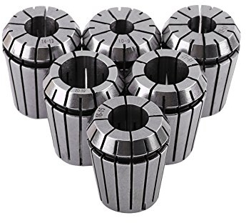 Juego de pinzas, 6 piezas ER32 Juego de portabrocas de resorte de 10-20 mm 65Mn acero de resorte para máquina de grabado CNC y herramienta de torno de fresado y máquina de grabado de sujeción de traba