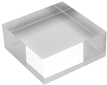 Quadratischer Acrylblock 80x80x30mm transparent, rundum glänzend polierte Seitenkanten/Acryl/Acrylglas - Zeigis®