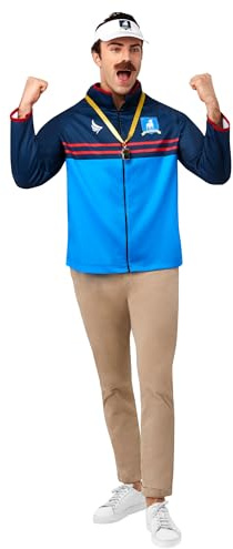 Rubies 1000035L000 Ted Lasso Adult Costume Kit Fancy Dress, Men, Multi, L Halloween